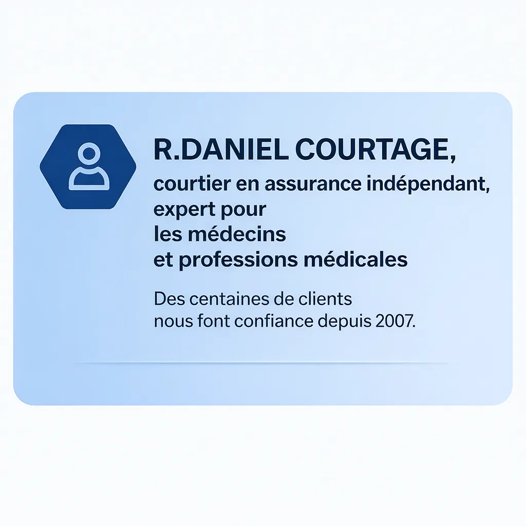R.Daniel Courtage, courtier en assurance indépendant, expert en prévoyance pour les médecins et professions médicales, des centaines de clients depuis 2007